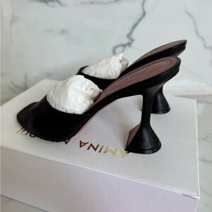 Amina Muaddi Black Lupita mules 39